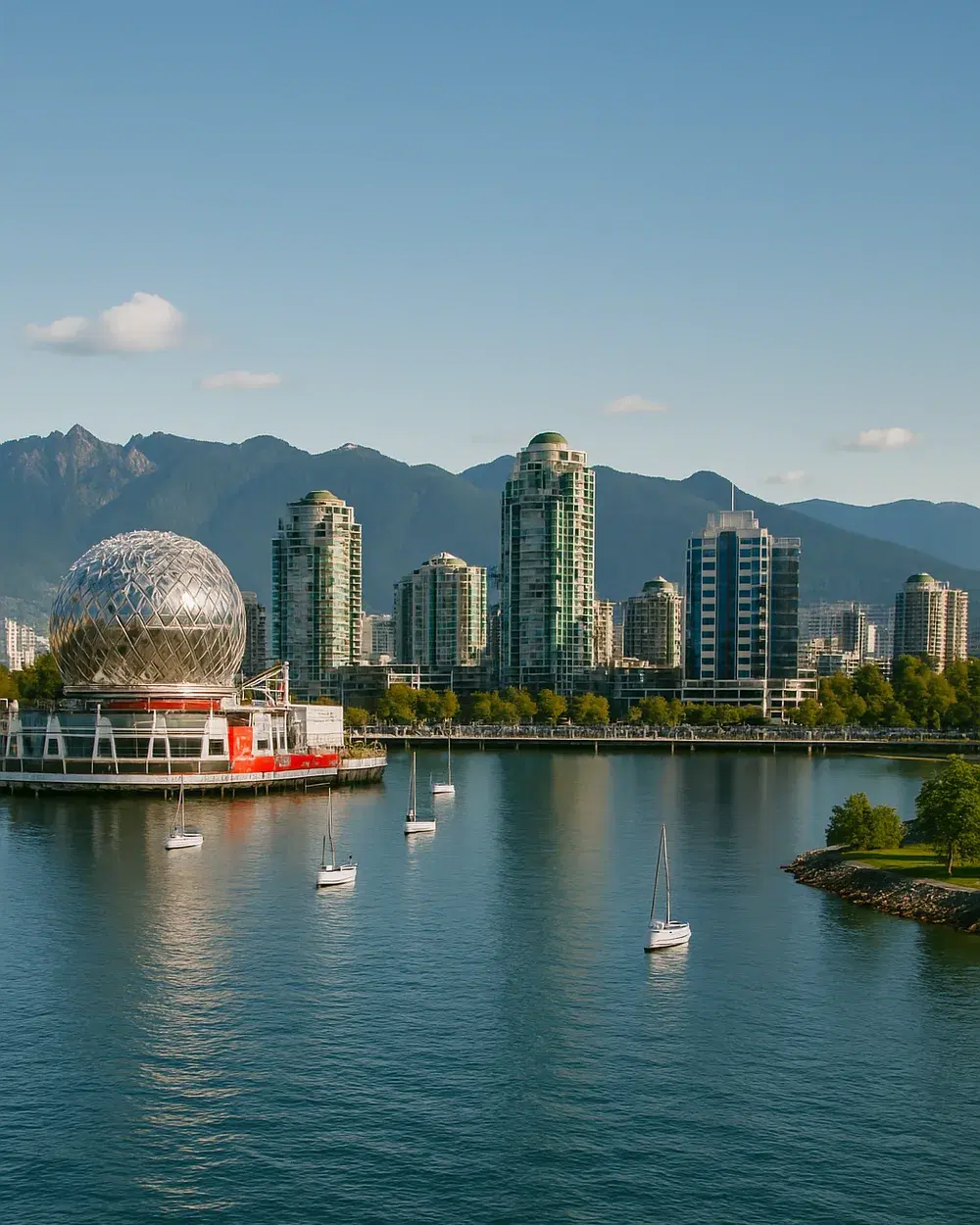 Science World and the False Creek waterfront
